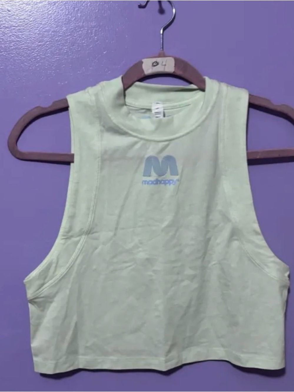 Madhappy/lululemon Collab soft  lime Green Cropped Tank Top NWOT